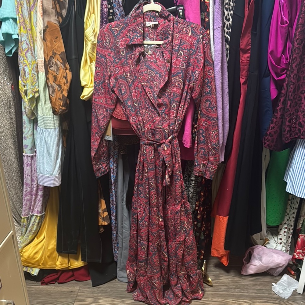 RAGA Red Paisley Wrap Dress